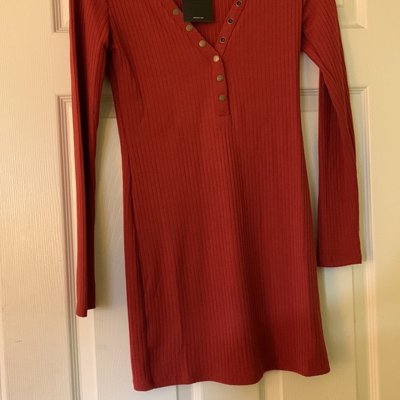 Forever 21 Ribbed Button Up Dress - Picture 3 of 5